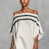 Ludmila | Minimalista Vászon Maxi Ruha