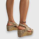 Mia | Vintage platform szandál