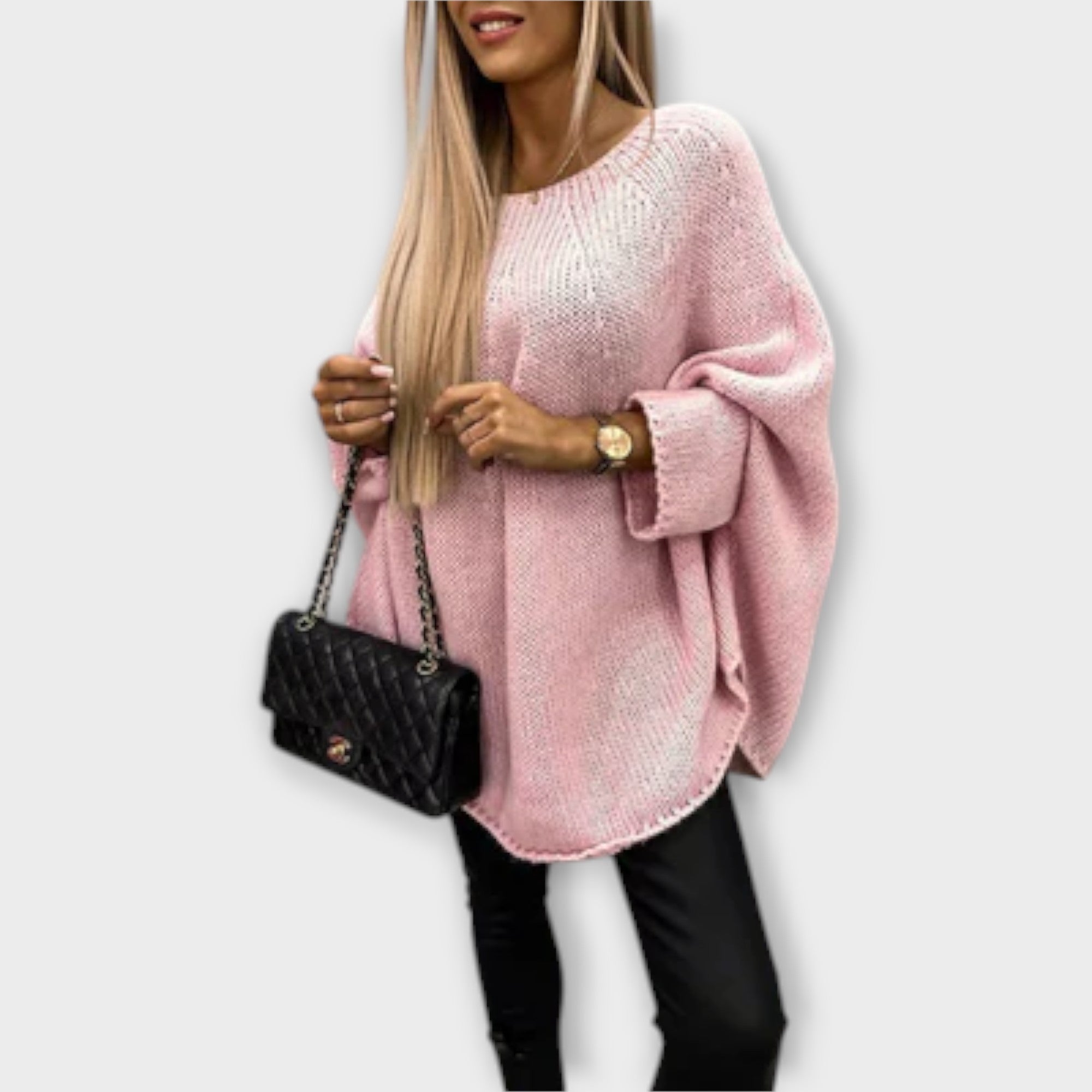Izabel - Stílusos női pulóver kerek nyakkivágással