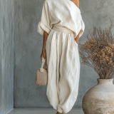 Emma | Len Set Off-Shoulder Nadrág