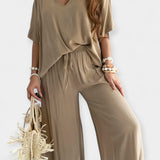 Veronika - Laza szett széles nadrággal és légies blúzzal
