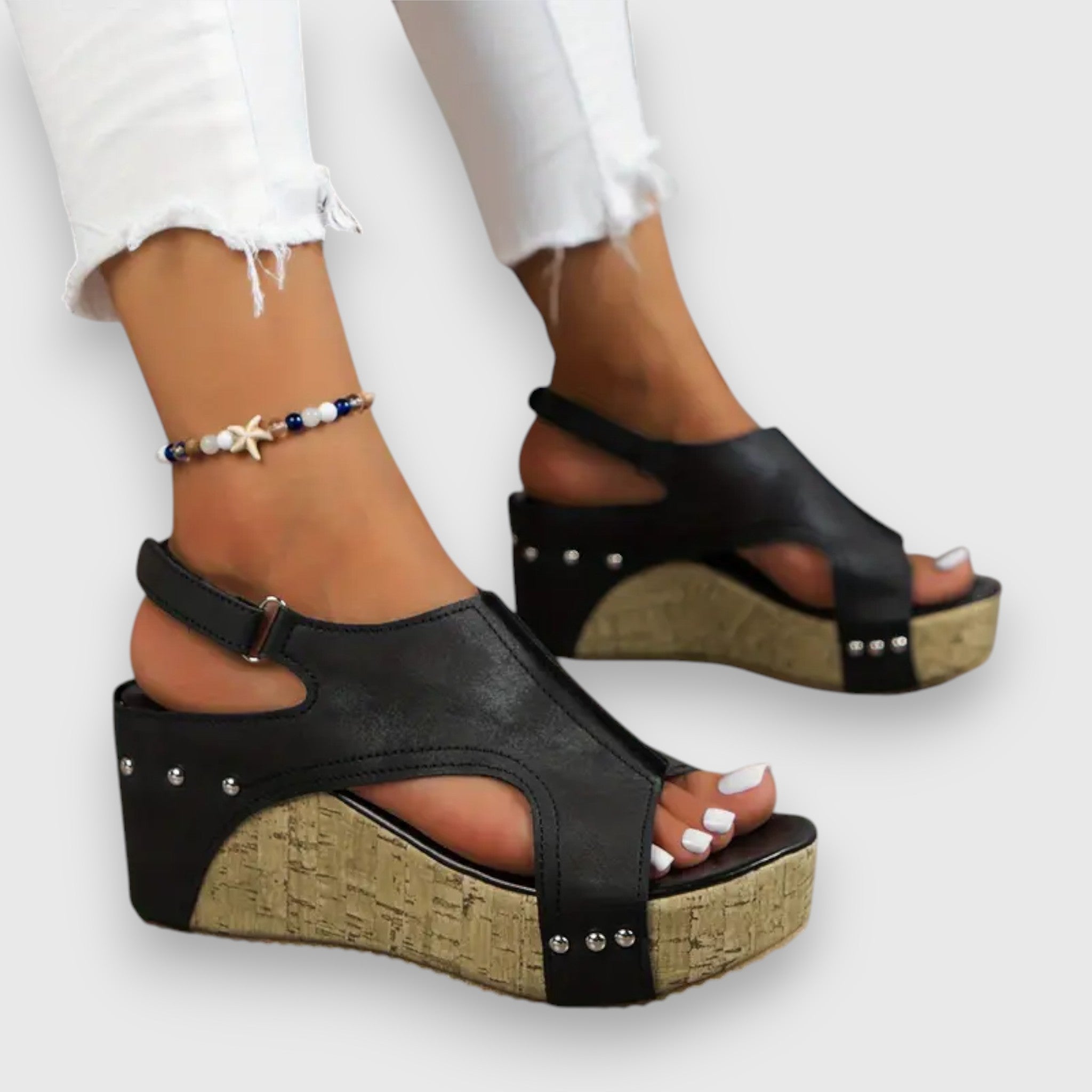 Mia | Vintage platform szandál