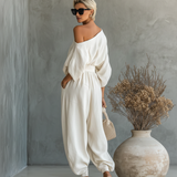 Emma | Len Set Off-Shoulder Nadrág