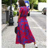 Anna | Elegáns mintás maxiruha
