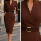 Amália | Elegáns midi ruha övvel
