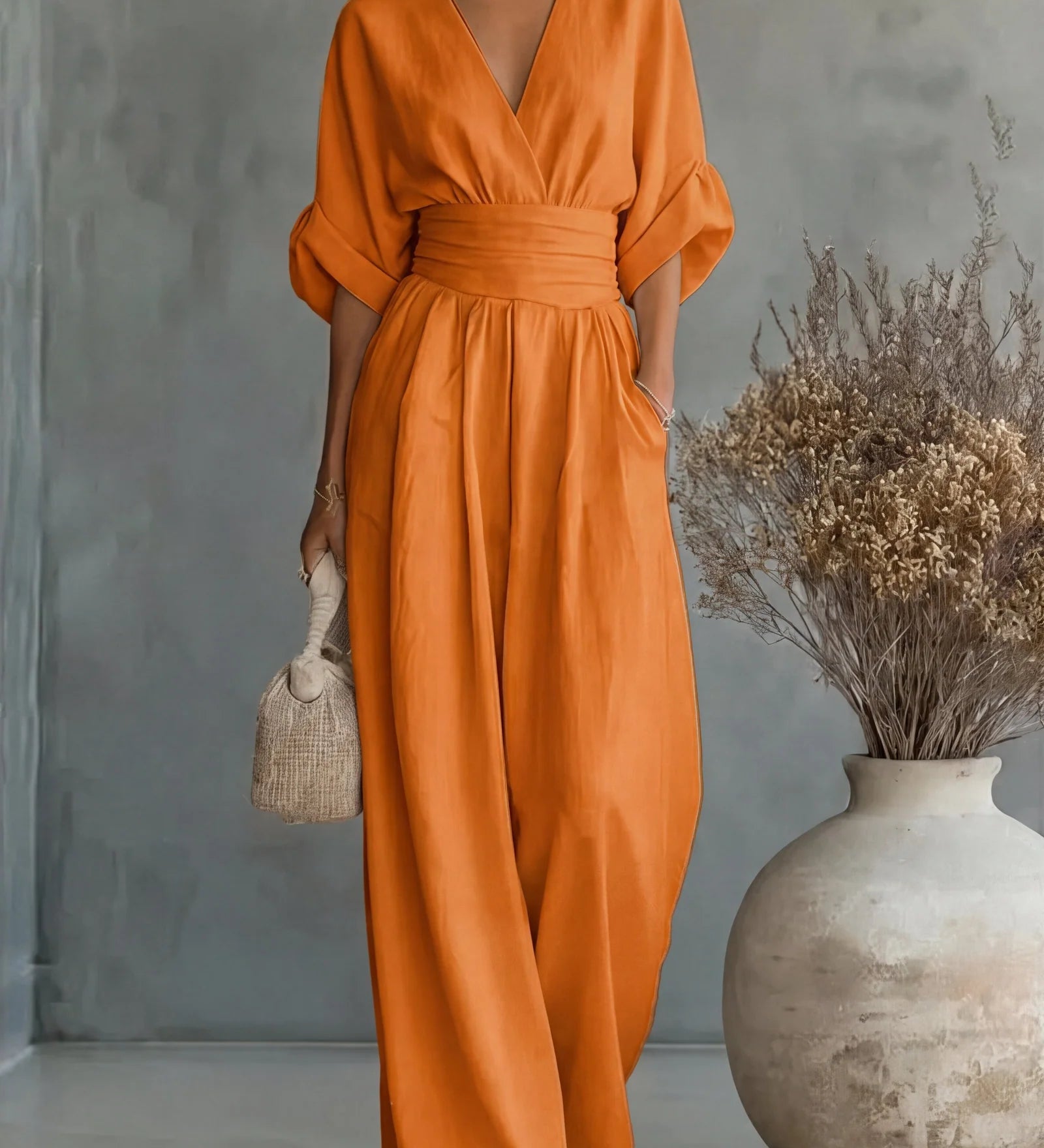 Liliána | Elegáns V-nyakú overál