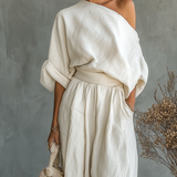 Emma | Len Set Off-Shoulder Nadrág