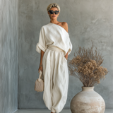Emma | Len Set Off-Shoulder Nadrág