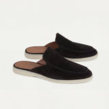 Fekete Suède Yacht Mule