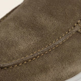 Olívazöld Suède Yacht Mule