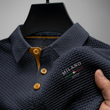 Antal | Texturált Milano olasz eleganciájú galléros póló