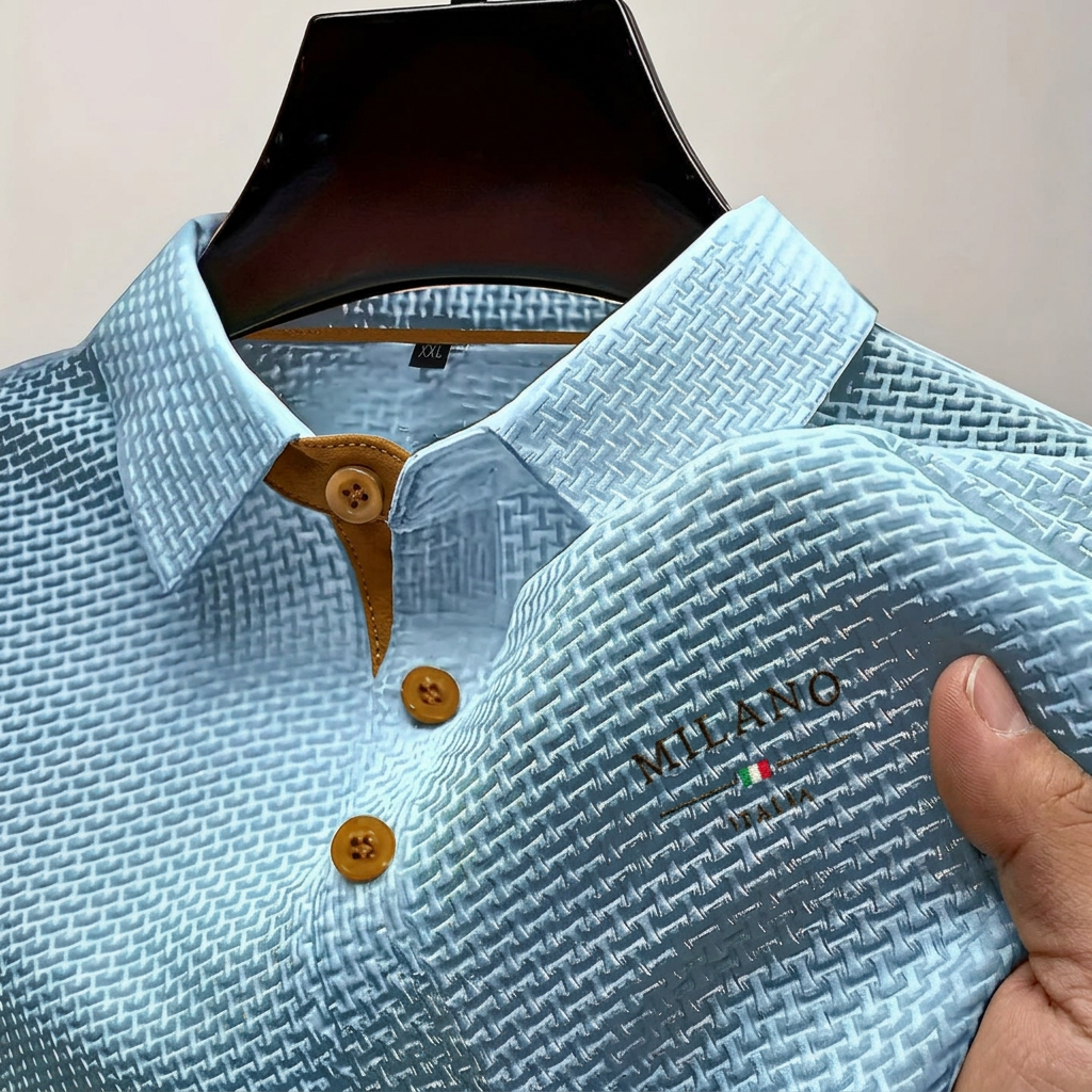 Antal | Texturált Milano olasz eleganciájú galléros póló