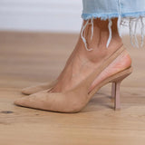 Petra | Velúr Slingback Körömcipő