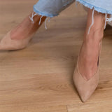 Petra | Velúr Slingback Körömcipő